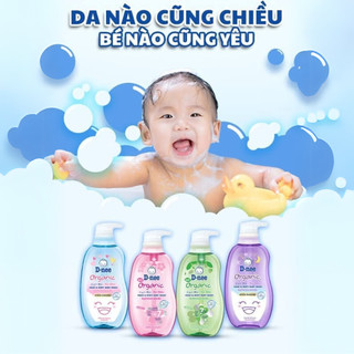 Sữa tắm gội toàn thân 2 trong 1 Dnee dịu nhẹ thơm mát cho bé 750ml/380ml