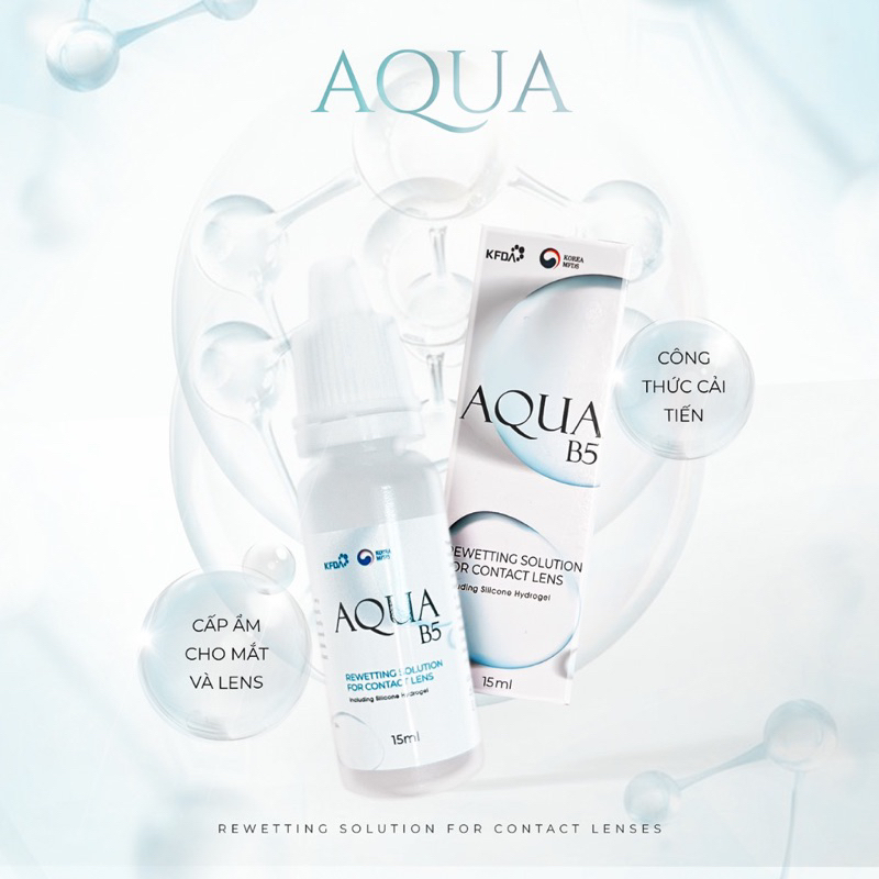 Nước nhỏ mắt lens kính áp tròng Aqua B5 15ml Muneyes