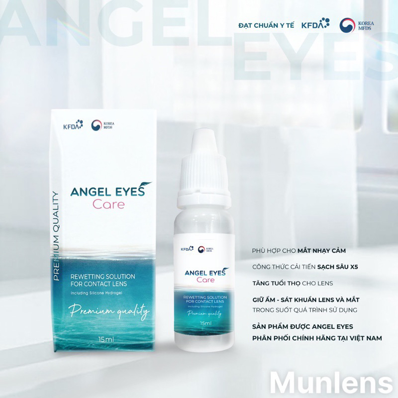 Nước nhỏ mắt lens kính áp tròng Angel eye 15ml Muneyes