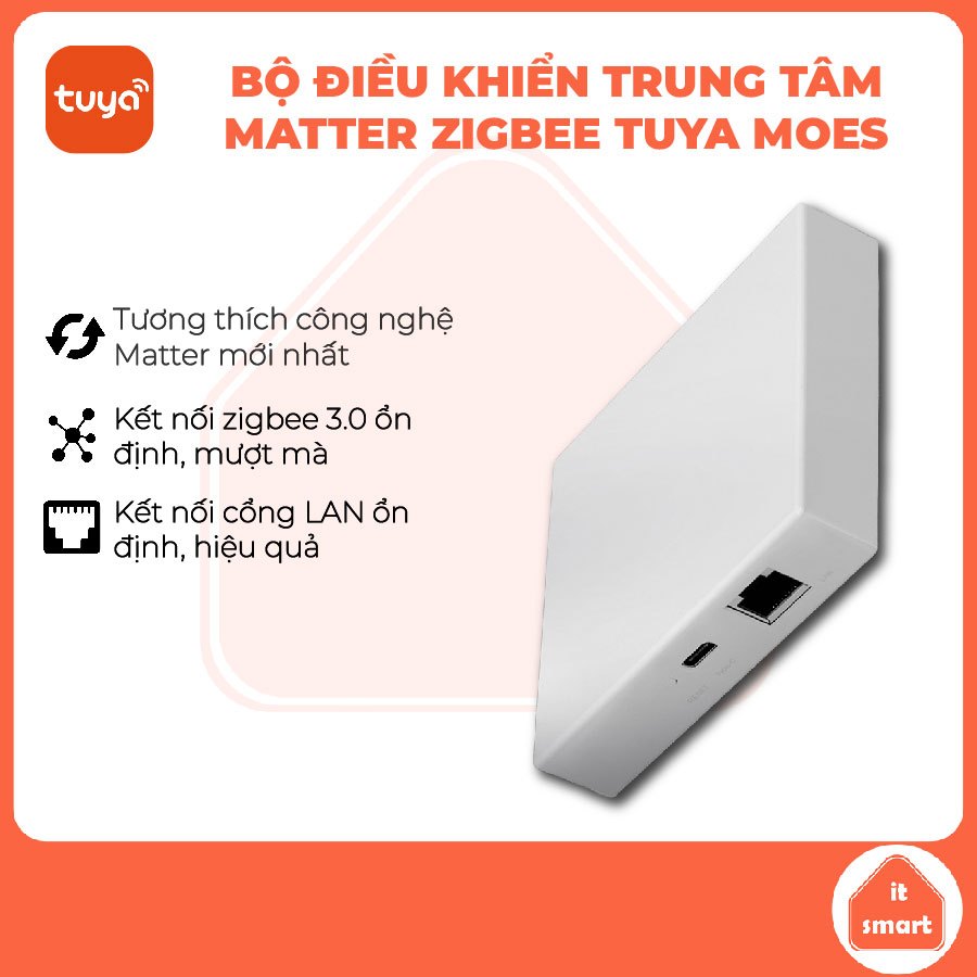 Hub MOES Matter Wired Gateway cổng LAN