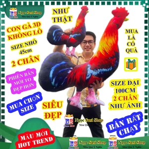 GẤU BÔNG CON GÀ TRỐNG GÀ ĐÁ GÀ TẬP LỰC 3D SIÊU ĐẸP - thú nhồi bông đồ chơi doll toy