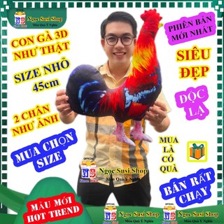 THÚ NHỒI BÔNG CON GÀ TRỐNG GÀ ĐÁ GÀ TẬP LỰC GÀ CHỌI 3D ĐẸP NHƯ THẬT - gấu bông thú nhồi bông đồ chơi