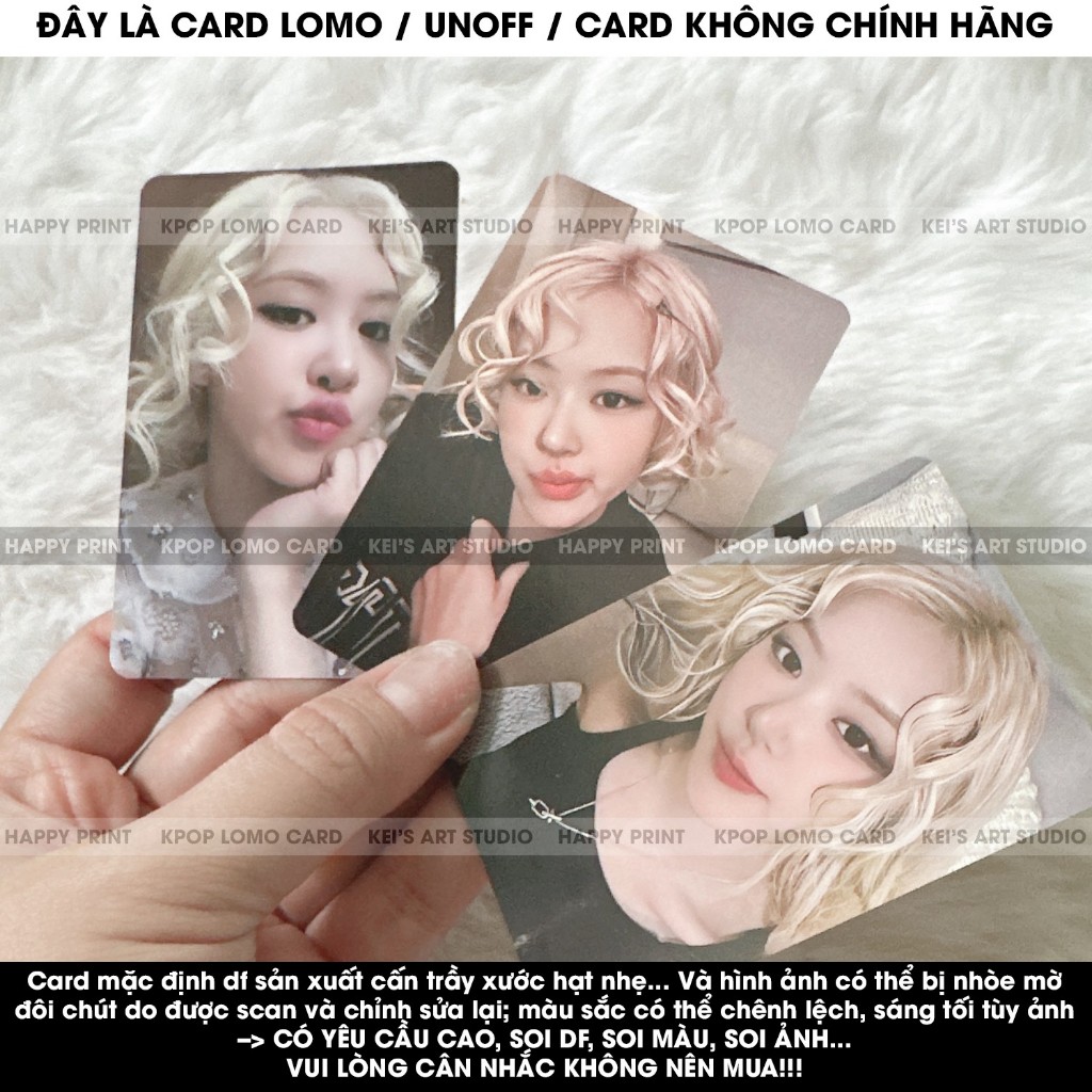 [CARD LOMO MUA 3 TẶNG 1] Thẻ ảnh R Rosé Rosie album SOLO thứ 2, Number One Girl, Toxic Till The End