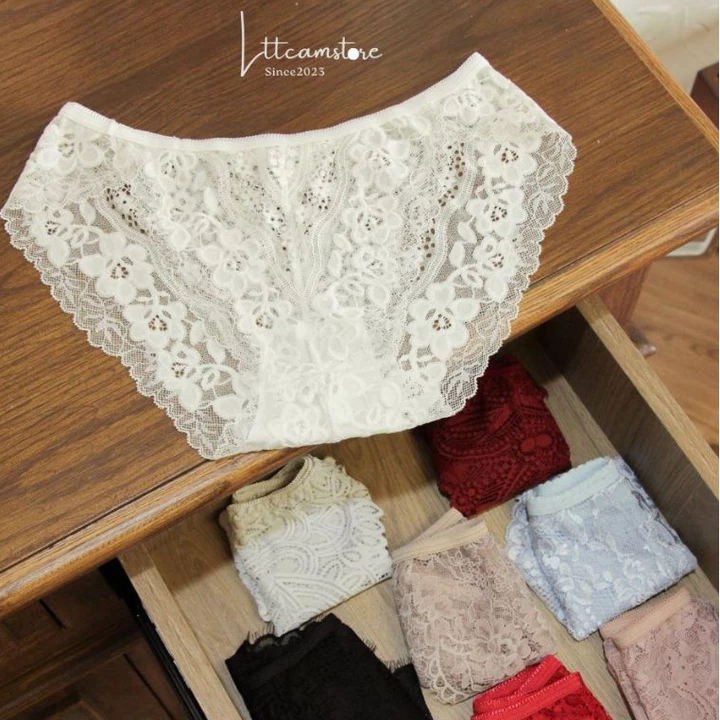 Quần lót ren LTT CAMSTORE xẻ cao Quần chip ren sexy Đồ lót ren hàng Việt Nam nhiều màu Quần ren cao cấp không lộ viền