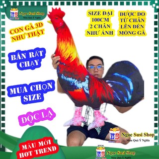 Thú Bông Gà Trống 3D Cỡ Đại Phụ Kiện Trang Trí Gấu Bông Gà Trống Món Quà Sinh Nhật Tuyệt Vời MẪU MỚI
