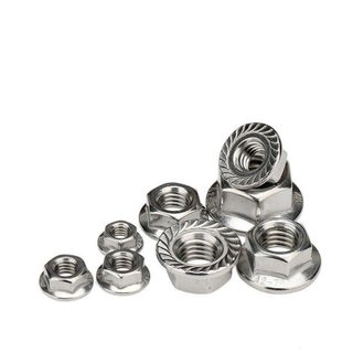 (INOX304) 50 cái M4-M16 Đai ốc liền long đen, ecu liền vành Inox304 M4-M16
