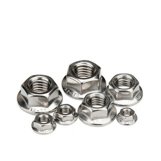 (INOX304) 50 cái M4-M16 Đai ốc liền long đen, ecu liền vành Inox304 M4-M16