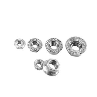 (INOX304) 50 cái M4-M16 Đai ốc liền long đen, ecu liền vành Inox304 M4-M16