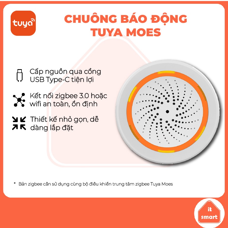 Chuông báo động MOES Tuya