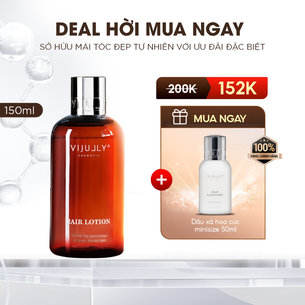 Ảnh SPECIAL DEAL - Xịt dưỡng tóc tinh dầu bưởi ( Hair Lotion ) Vi Jully 150ml kèm Dầu xả Mini size 50ml 1