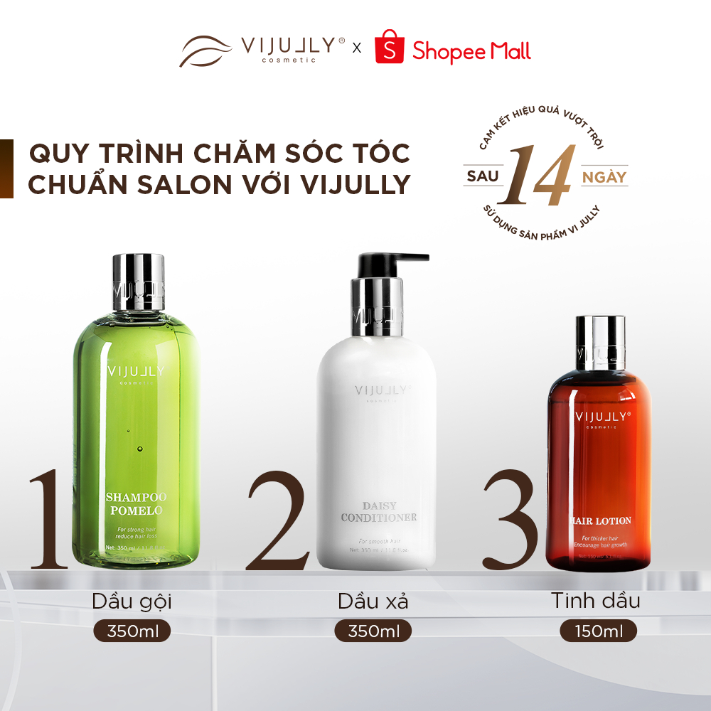 Ảnh SPECIAL DEAL - Xịt dưỡng tóc tinh dầu bưởi ( Hair Lotion ) Vi Jully 150ml kèm Dầu xả Mini size 50ml 4