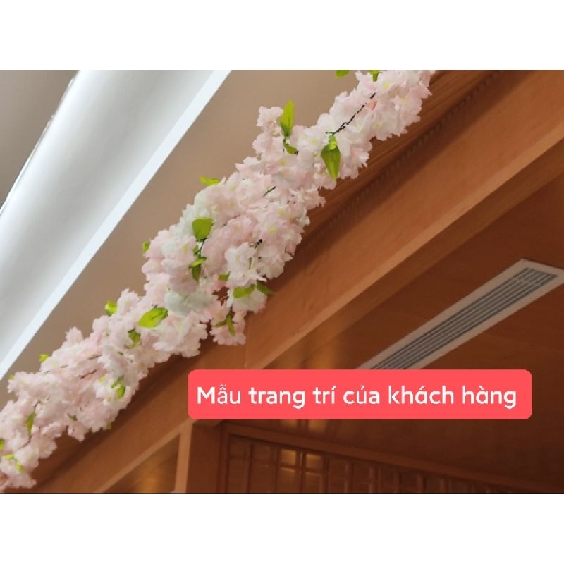 Hoa Anh Đào Sakura 1 cành 4 nhánh hoa trang trí không gian Nhật