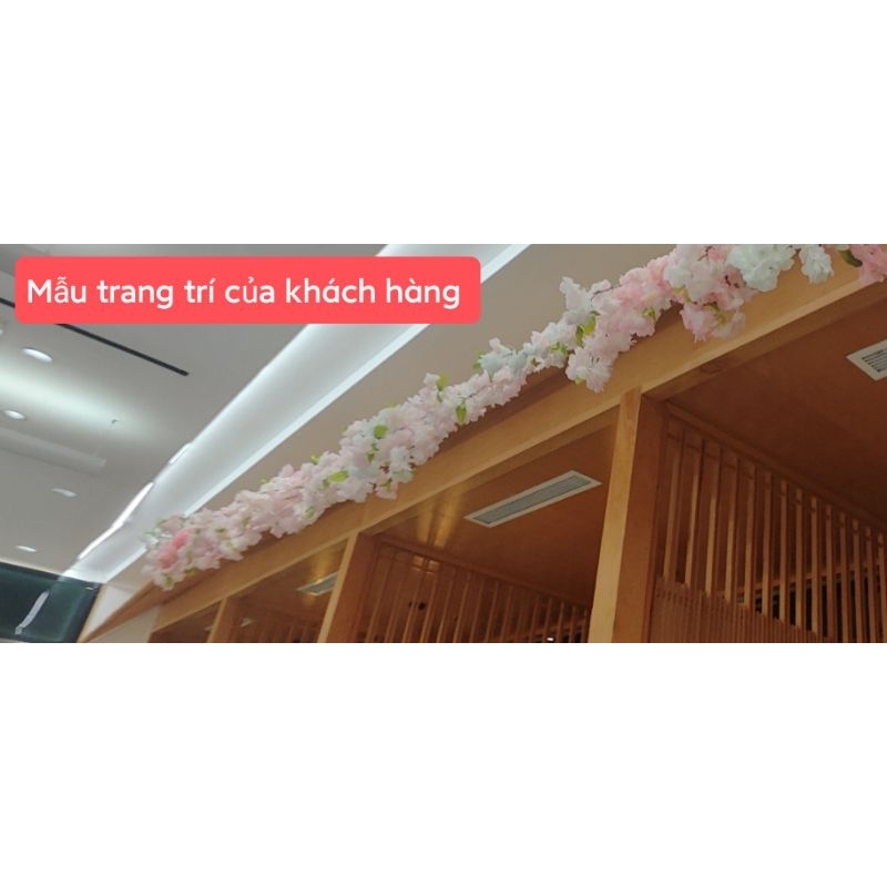 Hoa Anh Đào Sakura 1 cành 4 nhánh hoa trang trí không gian Nhật