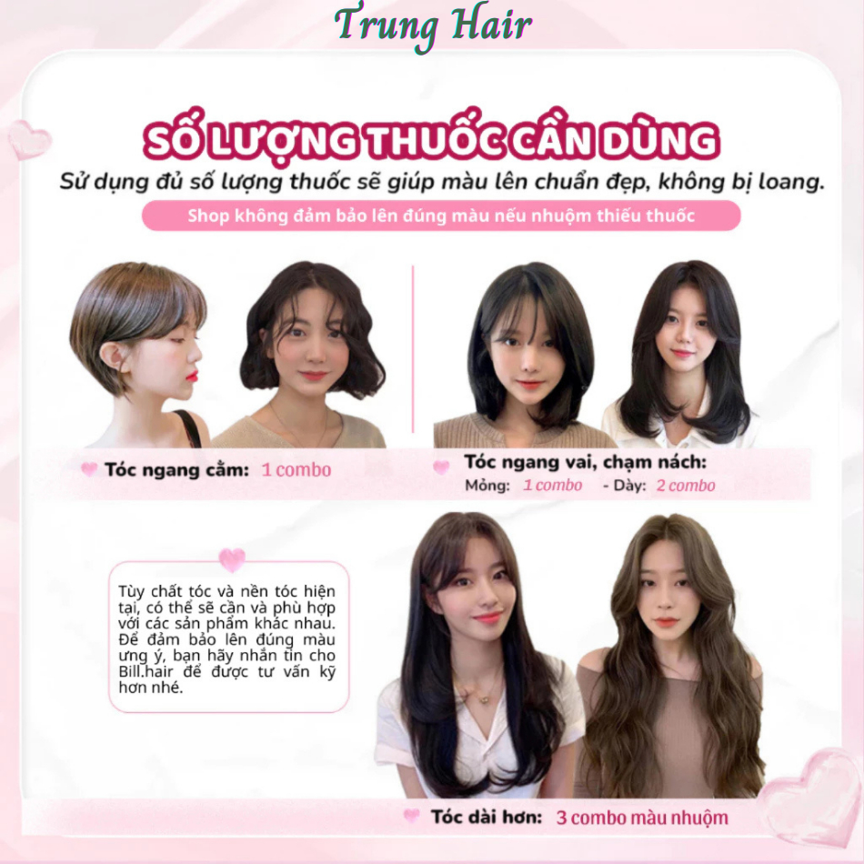 Thuốc nhuộm tóc NÂU LẠNH TRẦM, NÂU TRÀ LẠNH không tẩy, lên từ nền đen, tặng kèm trợ nhuộm| Trunghair