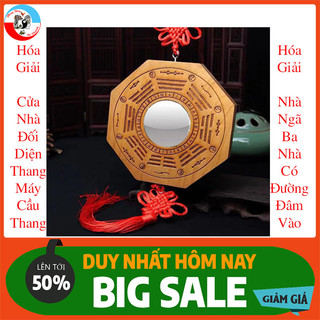 Gương Bát Quái Gỗ Đào Cầu Lồi Pháp Bảo Tịch Tà - Hóa Sát Hàng Đầu – Cho Ngôi Nhà Luôn Vượng Khí