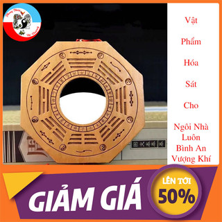 Gương Bát Quái Gỗ Đào Cầu Lồi Pháp Bảo Tịch Tà - Hóa Sát Hàng Đầu – Cho Ngôi Nhà Luôn Vượng Khí