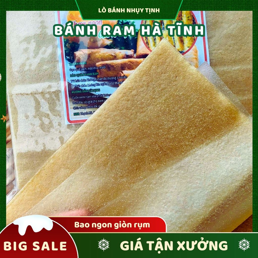 Bánh ram Hà Tĩnh(Vỏ ram Nhụy Tịnh Hà Tĩnh) Loại đặc biệt NGON GIÒN RỤM ...