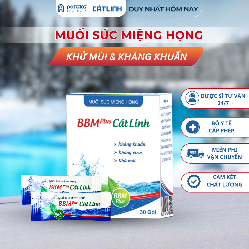 Muối Súc Miệng Họng BBM Plus Cát Linh Khử Mùi Làm Sạch Răng Miệng, Giảm ...