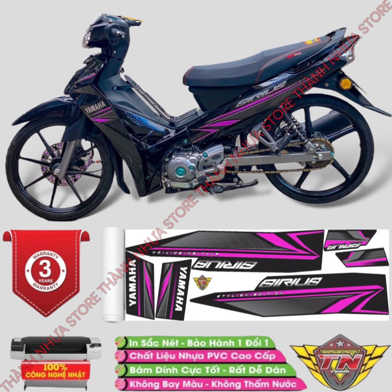 Tem Zin Sirius V1 - Tem rời dán Sirius zin 2019 3 lớp cao cấp