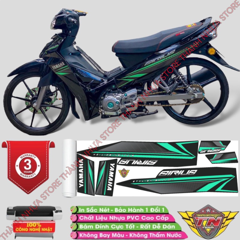 Tem Zin Sirius V1 - Tem rời dán Sirius zin 2019 3 lớp cao cấp