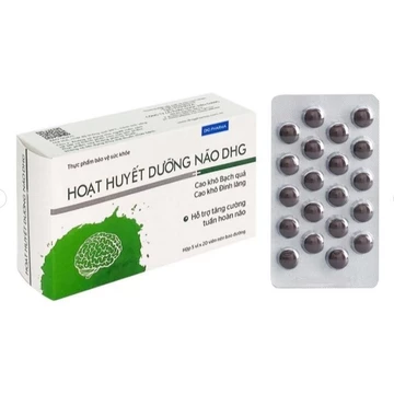 Hoạt huyết dưỡng não DHG hỗ trợ tăng cường tuần hoàn não hộp 100 viên