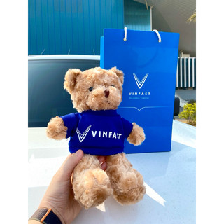 Túi giấy đựng quà Vinfast, sang trọng, dày chắc, màu xanh blue thương hiệu. Vinfast souvenir bag