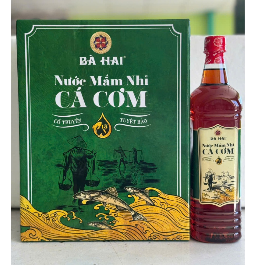 Thùng Nước Mắm Lít Bà Hai Dùng Để Kho Nấu Ăn 15 Độ Đạm ( 6 chai x 1 lít )