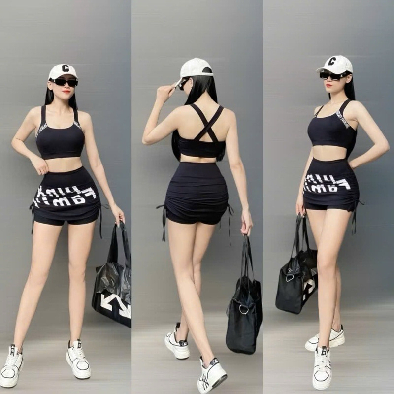 Bộ tập gym yoga aerobic nữ, bộ tập thể thao nữ nhảy erobic chất thoáng mát thấm hút tốt [AH-01]