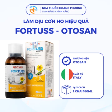 Siro Ho Thảo Dược Fortuss Otosan (Mẫu mới) Hỗ trợ Bổ Phế , Làm Dịu Con Ho, Bảo Vệ Niêm Mạc