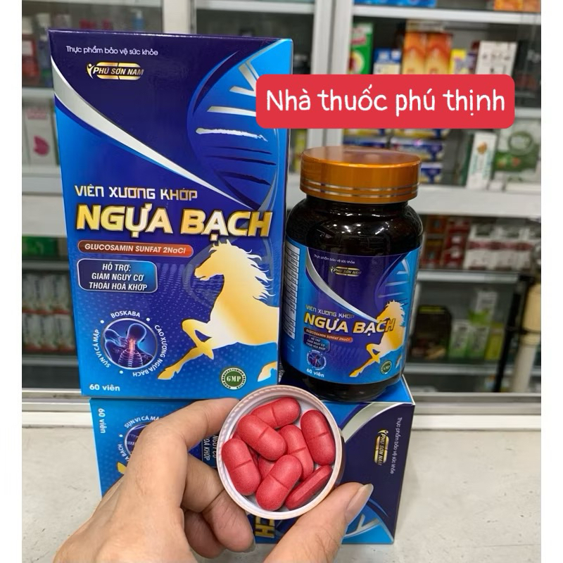 ✅ (CHÍNH HÃNG] xương khớp ngựa bạch hộp 60 viên, date mới nhất