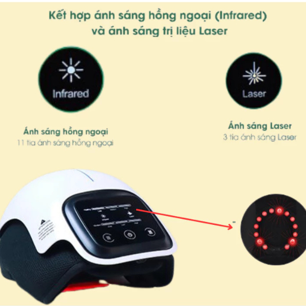 Máy mát xa đầu gối không dây nhiệt hồng ngoại và rung giảm đau đầu gối khi bị sưng khớp cứng, dây chằng bị kéo căng