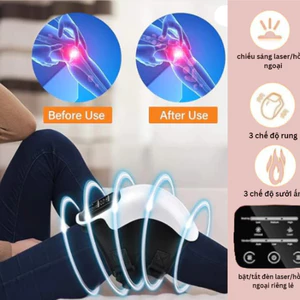 Máy mát xa đầu gối không dây nhiệt hồng ngoại và rung giảm đau đầu gối khi bị sưng khớp cứng, dây chằng bị kéo căng