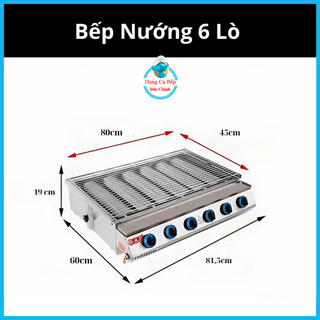 Bếp Gas Nướng Hồng Ngoại 4 6 8 Họng, Bếp nướng hàu và hải sản bằng gas dùng cho nhà hàng, quán ăn