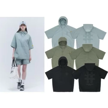 A353 Áo khoác gió 1 lớp ngắn tay Be entr ill 3 màu có mũ unisex áo khoác gió nam áo khoác gió nữ