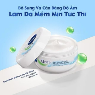 Kem dưỡng ẩm mềm mịn Nivea Soft 200ml cho da mặt và toàn thân