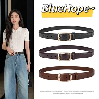 Thắt lưng nữ da Belt dây nịt nữ đai váy nhiều kiểu dáng Bluehope đơn giản vintage B03