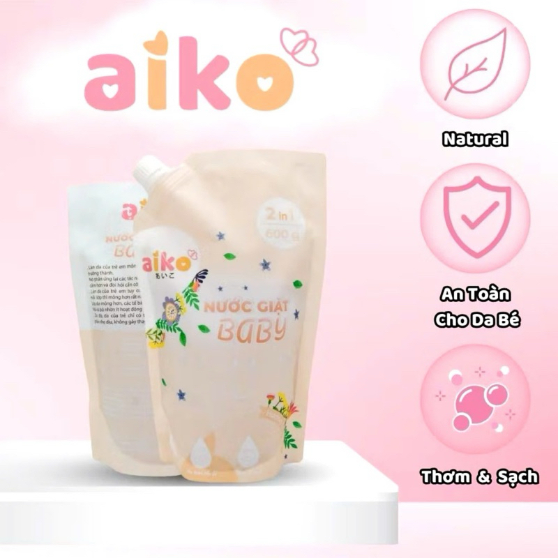 Ảnh . Nước giặt xả 2in1 AIKO an toàn cho bé - Túi 600g 4