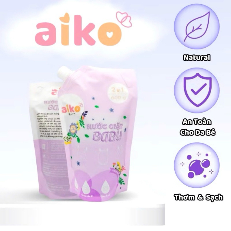 Ảnh . Nước giặt xả 2in1 AIKO an toàn cho bé - Túi 600g 3