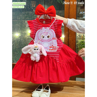 💯XẢ LẺ SIZE💯Đầm váy Baby Three phong cách Hàn Quốc dáng xòe siêu hot cho bé gái Sofia. Đầm thu đông cho bé gái