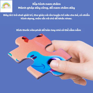Đồ chơi trẻ em - Đồ chơi trí tuệ - Sách Xếp Hình nam châm 3 Trong 1 Cho Bé, Đồ Chơi Giáo Dục Mầm Non Cho Trẻ Từ 3-7 Tuổi
