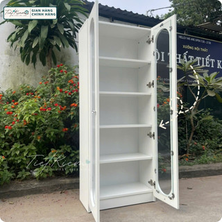 Tủ kệ sách cánh kính, tủ vòm decor (Đã Lắp Sẵn) Nội Thất Tiết Kiệm TUI190