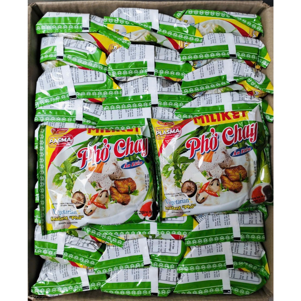 Phở chay, hủ tiếu chay thơm ngon chuẩn vị Miliket 60gr x 30 gói (tùy chọn)