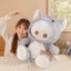 Gấu Bông Naifu Baby Three Tóc Cừu Túi Mù Cosplay Thú Nhồi Bông Gấu Trúc Thỏ Hồng Xói Xám