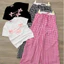 Set bộ áo croptop mix quần kẻ caro cạp trắng - Ba chiêc nơ
