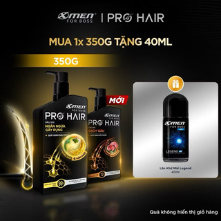 [Chính Hãng Cty ] Dầu Gội Xmen For Boss Pro Hair Sạch Gàu/ Ngăn Gãy Rụng Tóc 350G Từ Nhân Sâm Nấm Linh Chi Thảo Dược Quý