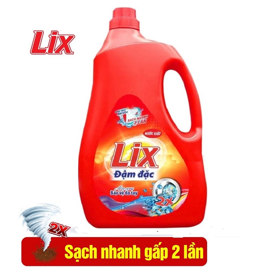 Ảnh Nước giặt Lix đậm đặc hương hoa chai 3.3kg làm sạch cực nhanh vết bẩn NG002 tăng gấp đôi sức mạnh giặt tẩy quần áo 1