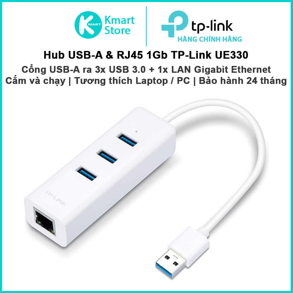 Bộ chia USB TP-Link UE330 / UE330C | Ra 3* USB-A 3.0 & LAN Gigabit ...