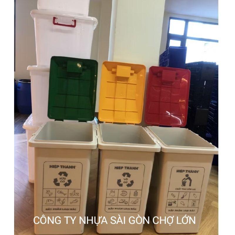 (CHÍNH HÃNG) Thùng rác phân loại hữu cơ 60 lít Hiệp Thành | Shopee Việt Nam