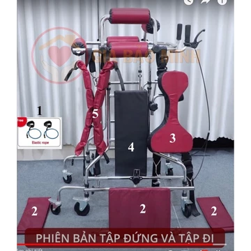Khung tập đi dành cho người tai biến, Thiết bị tập đứng,đi, Xe tập đứng đi cho người liệt