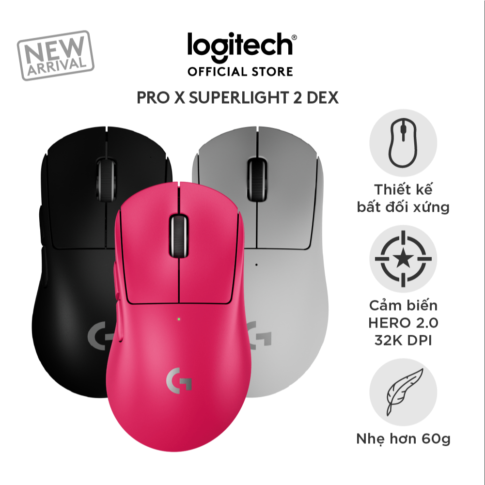 Chuột Gaming không dây Logitech G PRO X SUPERLIGHT DEX